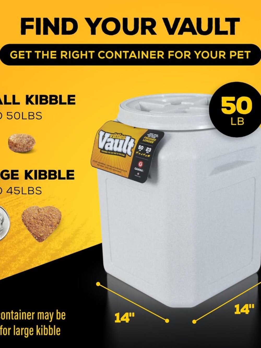 Vittles Vault Pet Food Storage Containers - Sealed Dog and Cat Food Storage Cont - Picture 2 of 5